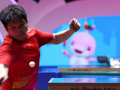 全运会乒乓球男团上海队3比0胜河南队